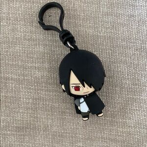 Black Anime Character Bag Charm Accessory